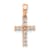 14K Rose Gold Diamond Latin Cross Pendant