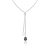 7-8mm White Black Cultured Freshwater Pearl Sterling Silver Necklace