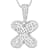 CZ Initial X Bubble Letter Pendant Necklace In Sterling Silver 1.77ctw
