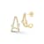 Rachel Zoe Pear-Shaped CZ J-Hoop Stud Earrings in 14K Gold Over Sterling Silver