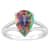 12x8mm Pear Shape Mystic Topaz Rhodium Over Sterling Silver Ring