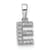 14K White Gold Diamond Letter E Initial with Bail Pendant