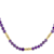 Amethyst Beaded Station Necklace In 18K Gold Over Sterling Silver 0.36ctw