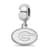 Sterling Silver Rhodium-plated LogoArt University of Georgia XS Dangle Bead