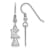 Rhodium Over Sterling Silver LogoArt Kappa Delta Small Dangle Earrings