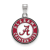 Rhodium Over Sterling Silver LogoArt University of Alabama Medium Enamel
Disc Pendant