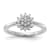 Rhodium Over 14K White Gold Lab Grown Diamond SI1/SI2, G H I, Cluster Ring