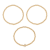 Initial S CZ Beaded Bracelet Set In 14K Gold Over Brass 0.13ctw