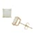 Lab-Created Opal Princess-Cut Stud Earrings In 10K Gold