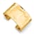 14k Yellow Gold 37mm Hammered Polished Cuff Bangle
