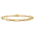 14K Yellow Gold Polished Fancy Link with 1-inch Extension Bracelet