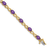 14k Two-tone Gold 7x5mm Oval Amethyst Bracelet