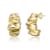 Waffled Wave Chunky Drop Earrings In 14K Gold Over Brass