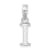 Sterling Silver Polished Block Initial -I- Pendant