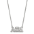 Rhodium Over Sterling Silver LogoArt Alpha Xi Delta Medium Pendant Necklace