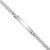 Rhodium Over 14k White Gold Flat Curb Link ID Bracelet