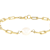 Cultured Freshwater Pearl Station Paperclip Chain Bracelet In 14K Gold
Over Sterling Silver 8mm