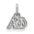 Rhodium Over Sterling Silver LogoArt Alpha Phi Extra Small Pendant