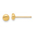 14k Yellow Gold 4.4mm Polished Button Earrings