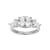 White Cubic Zirconia Platinum Over Sterling Silver April Birthstone Ring 5.32ctw