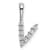 Rhodium Over 14K White Gold Lab Grown Diamond Letter V Initial Pendant