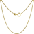 18K Gold Plated Sterling Silver 1MM Box Chain Necklace -24"