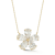 Rachel Zoe CZ Statement Flower Pendant Necklace in 14K Gold Over
Sterling Silver