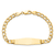 14k Yellow Gold Polished Soft Diamond Shape Cuban Link ID Bracelet