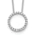 Rhodium Over 10k White Gold 0.5 ctw Diamond Circle Pendant with 18 inch
Cable Chain