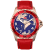 Seapro Men's Voyager Blue Dial, Red Dial, Red Leather Strap Watch