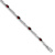 Rhodium Over 10k White Gold Diamond and Garnet Bracelet