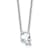 White Lab-Grown Diamond F VS 14K White Gold "Q" Initial
Necklace 2.25ct