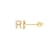 14k Yellow Gold Initial Earrings -R