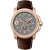 Jivago Men's Gliese Gray Dial, Brown Leather Strap Watch