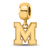 14K Yellow Gold Over Sterling Silver LogoArt University of Memphis Small Bead