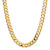 14k Yellow Gold 12mm Solid Flat Beveled Curb 22 Inch Chain