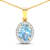 Oval Aquamarine and White Diamond 14K Yellow Gold Pendant with 18 inch
Cable Chain 1.40ctw