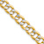 14k Yellow Gold and Rhodium Over 14k Yellow Gold 7.75mm Pave Curb 24
Inch Chain