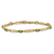 14k Yellow Gold and Rhodium Over 14k Yellow Gold Peridot and Diamond Bracelet