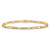 10k Yellow Gold 3mm Flat Figaro Link Bracelet