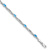 Rhodium Over 10k White Gold Diamond and Blue Topaz Bracelet