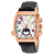 Christian Van Sant Men's Grandeur Multi-color Accent Dial, Rose Bezel,
Black Leather Watch