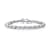 Pear Shape Pearl Simulant Tennis Bracelet In Sterling Silver
