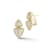 Rachel Zoe Pave Puffed Triangle Stud Earrings in 14K Gold Over Sterling Silver
