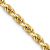 14k Yellow Gold 4mm Solid Diamond-Cut Quadruple Rope Chain