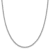 Rhodium Over Sterling Silver Polished 3.15mm Curb Chain Necklace