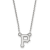 Rhodium Over Sterling Silver MLB LogoArt Pittsburgh Pirates P Pendant Necklace