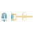 5x3mm Oval Aquamarine 14k Yellow Gold Stud Earrings