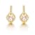 Pink Rose Quartz 14K Yellow Gold Over Sterling Silver Heart Drop Earrings