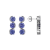 Blue Cubic Zirconia Platinum Over Silver December Birthstone Earrings 8.21ctw